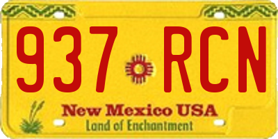 NM license plate 937RCN