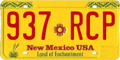 NM license plate 937RCP