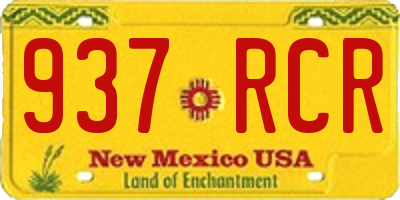 NM license plate 937RCR