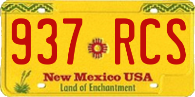 NM license plate 937RCS