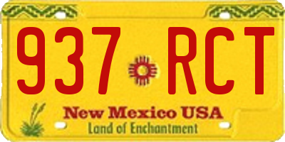 NM license plate 937RCT