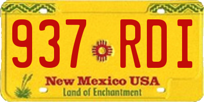 NM license plate 937RDI