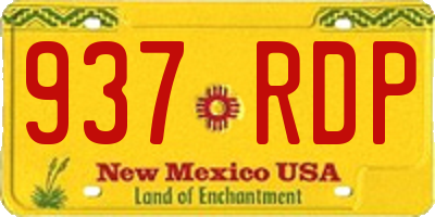 NM license plate 937RDP