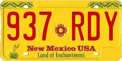 NM license plate 937RDY