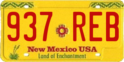 NM license plate 937REB