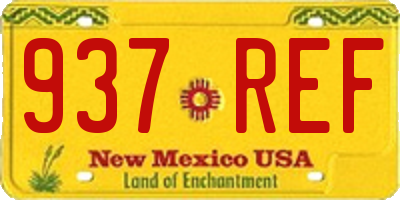 NM license plate 937REF