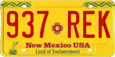 NM license plate 937REK