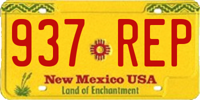 NM license plate 937REP