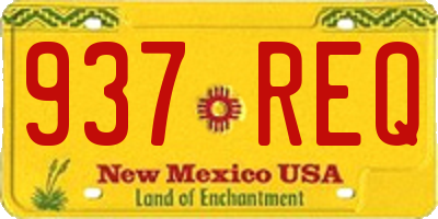 NM license plate 937REQ