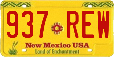 NM license plate 937REW