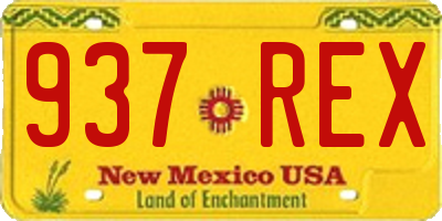 NM license plate 937REX