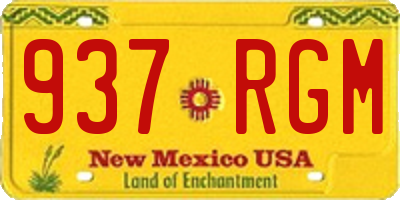NM license plate 937RGM