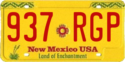 NM license plate 937RGP