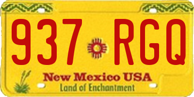 NM license plate 937RGQ
