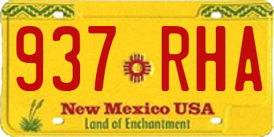 NM license plate 937RHA