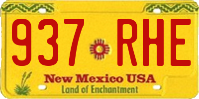 NM license plate 937RHE