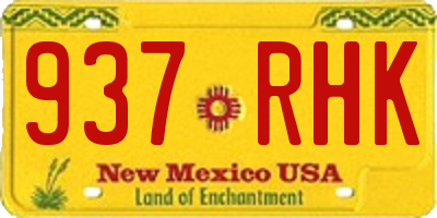 NM license plate 937RHK