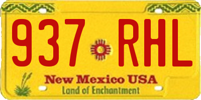 NM license plate 937RHL