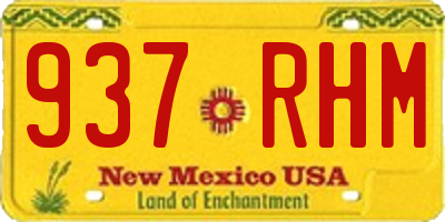 NM license plate 937RHM
