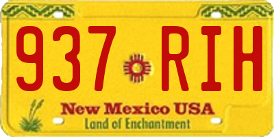 NM license plate 937RIH