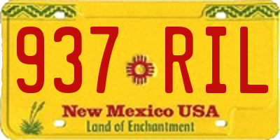NM license plate 937RIL
