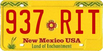 NM license plate 937RIT