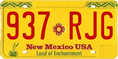 NM license plate 937RJG