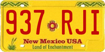 NM license plate 937RJI