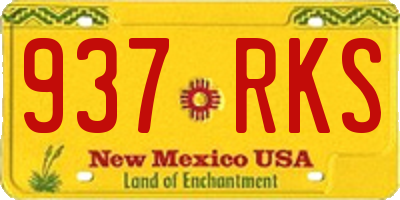 NM license plate 937RKS