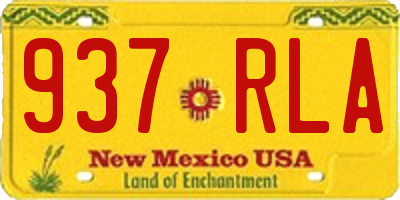 NM license plate 937RLA
