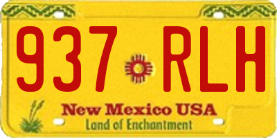 NM license plate 937RLH