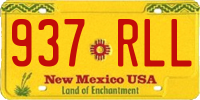 NM license plate 937RLL
