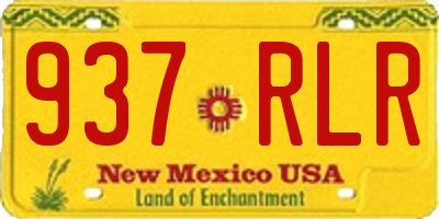 NM license plate 937RLR