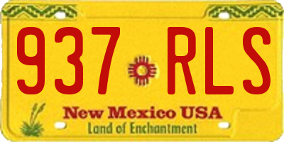 NM license plate 937RLS