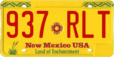 NM license plate 937RLT