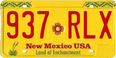 NM license plate 937RLX