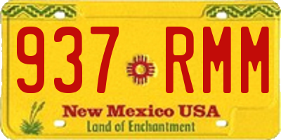NM license plate 937RMM