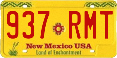 NM license plate 937RMT