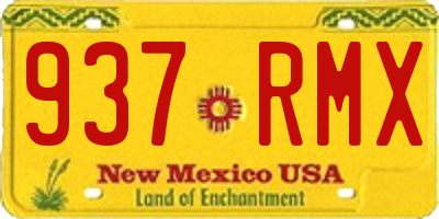 NM license plate 937RMX