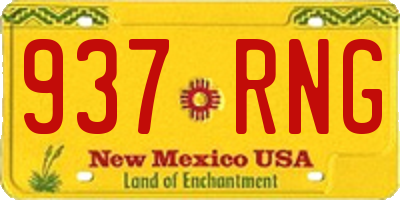 NM license plate 937RNG