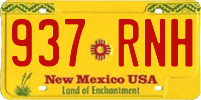NM license plate 937RNH