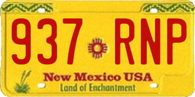 NM license plate 937RNP