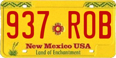 NM license plate 937ROB