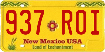 NM license plate 937ROI