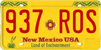 NM license plate 937ROS