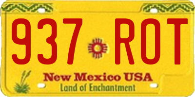 NM license plate 937ROT