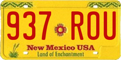 NM license plate 937ROU