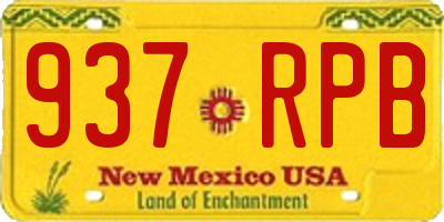 NM license plate 937RPB