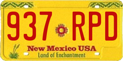 NM license plate 937RPD