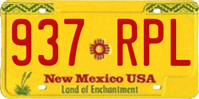 NM license plate 937RPL